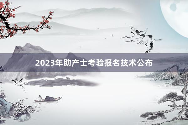 2023年助产士考验报名技术公布